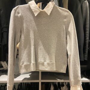 Alive and Olivia cropped sweatshirt with collared neck & sleeves (removable)